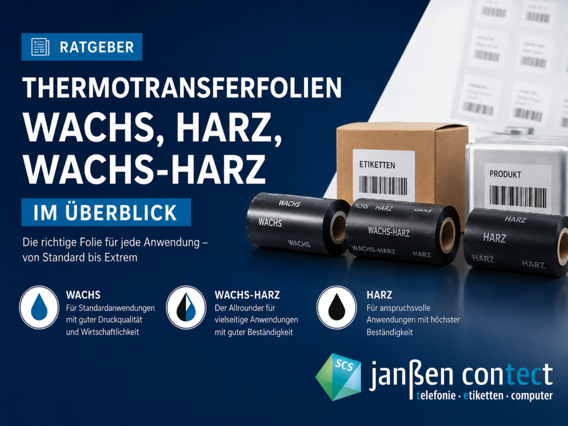Thermotransferfolien: Wachs, Harz & Wachs/Harz im Überblick