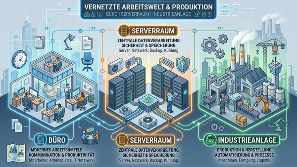 USV Übersicht für Büro, Serverraum und Industrieanlage
