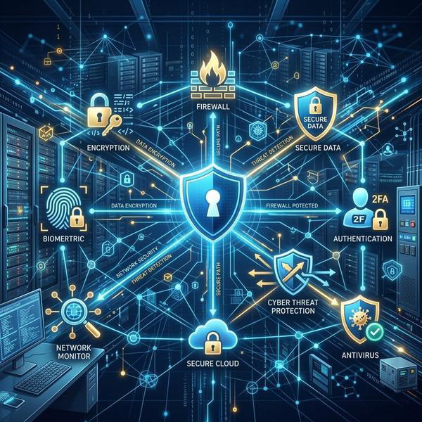 Digitalisierung braucht Sicherheit mit Firewall, Verschlüsselung, Cloud-Schutz und 2FA